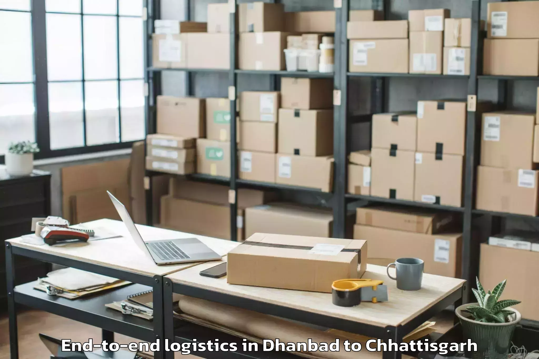 Trusted Dhanbad to Gandai End To End Logistics